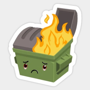 Dumpster fire meme, funny memes Sticker